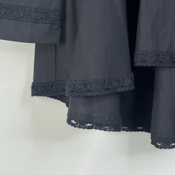 SOFT SURROUNDINGS Black Embroidered Button Up Tunic Lace Sz M Gothcore Witchy - Picture 4 of 12